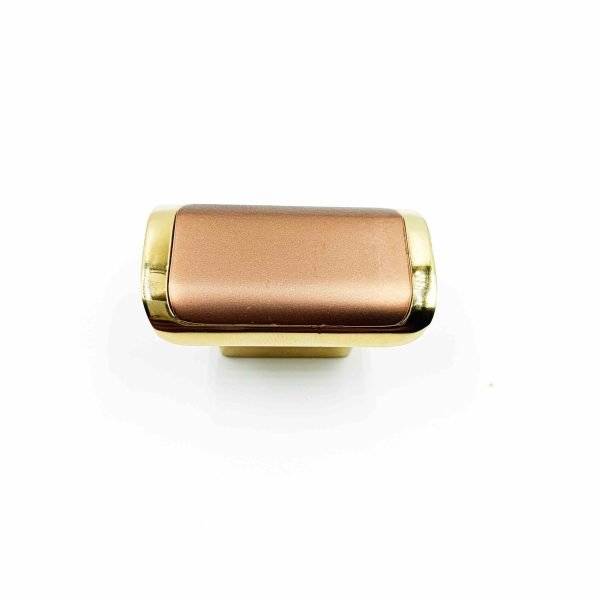 Drawer cabinet knob Rectangle rosegold with pvdgold DK231 50mm