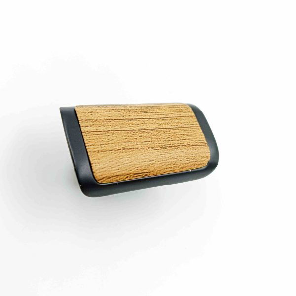 Drawer cabinet knob Rectangle teakwood with black DK231 50mm