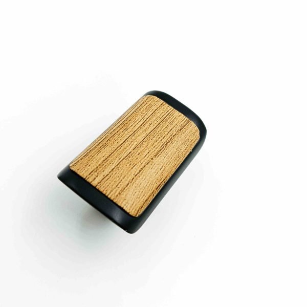Drawer cabinet knob Rectangle teakwood with black DK231 50mm