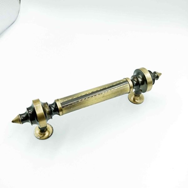 Maindoor handle 8 inch brass antique round