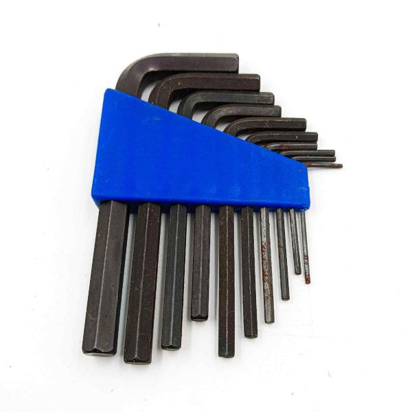 Hex allen key set of 10pcs black