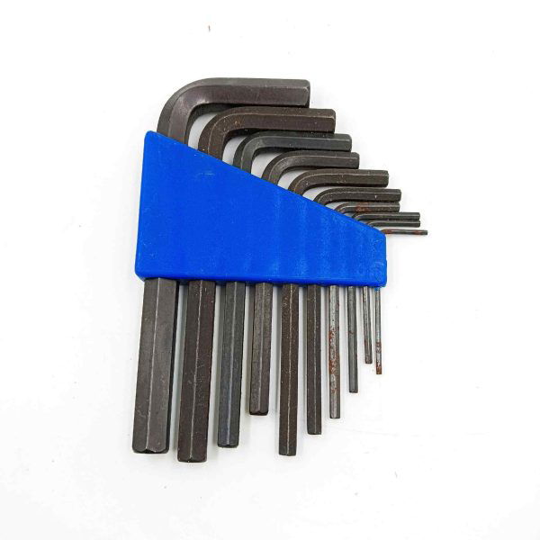 Hex allen key set of 10pcs black