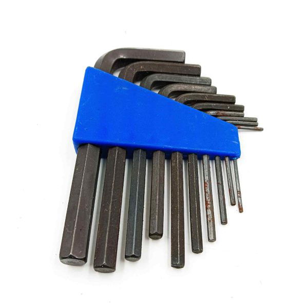 Hex allen key set of 10pcs black