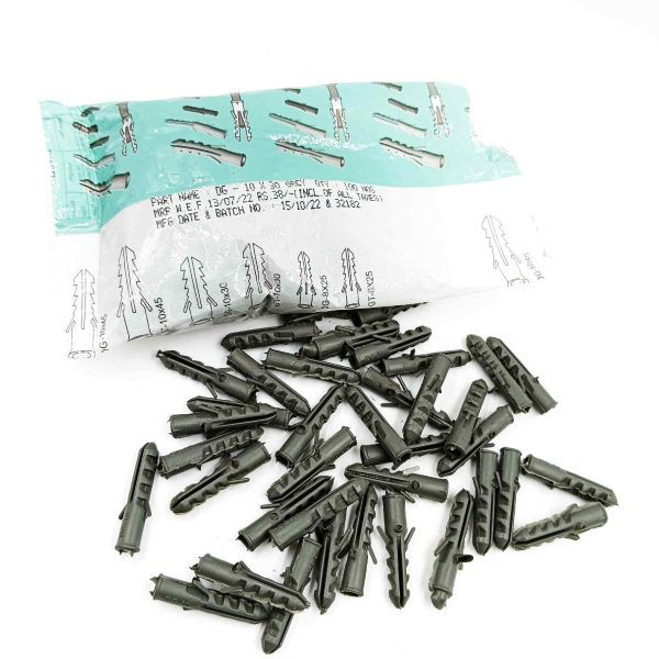 Roll plug grey 5mm 6mm 8mm 10mm Nylon Wall Plugs