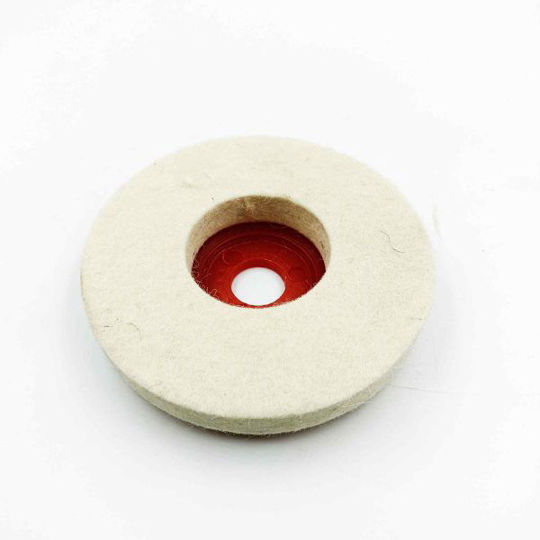 Steel polishing pad white cotton 100mm