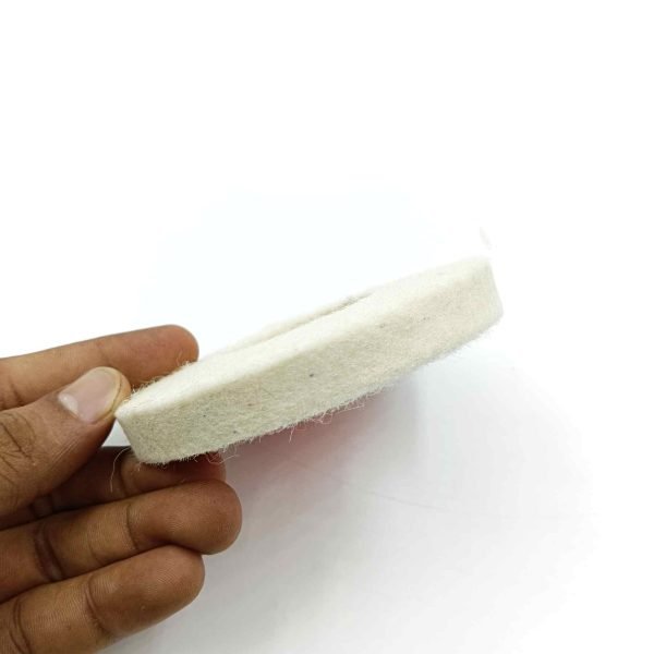 Steel polishing pad white cotton 100mm