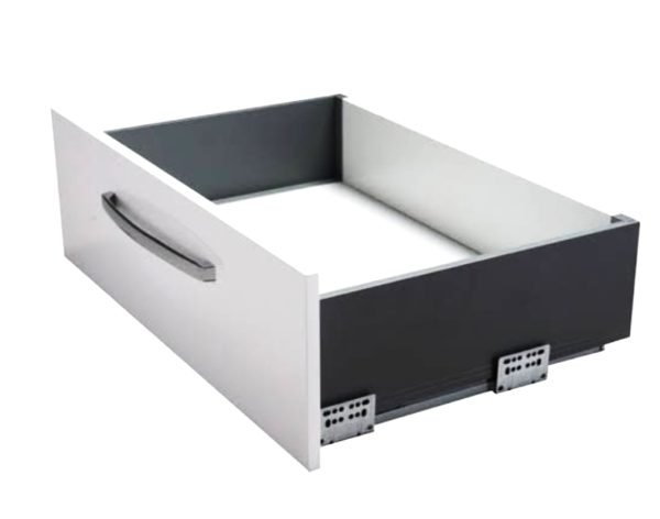 Best Slim tendem box drawer for kitchen grey finish 500mm (20") deep innovative soft close 4",6",8" 15 years mechanism warrenty