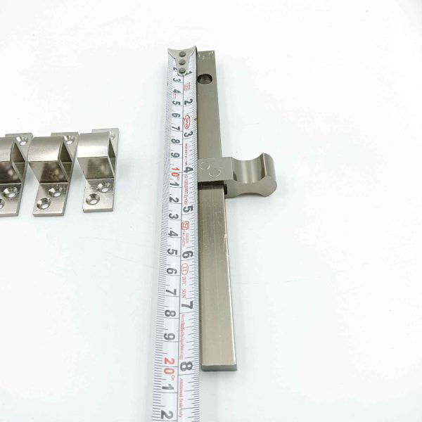 Door latch flat aluminium steel finish 8inch