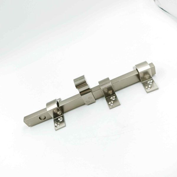 Door latch flat aluminium steel finish 8inch