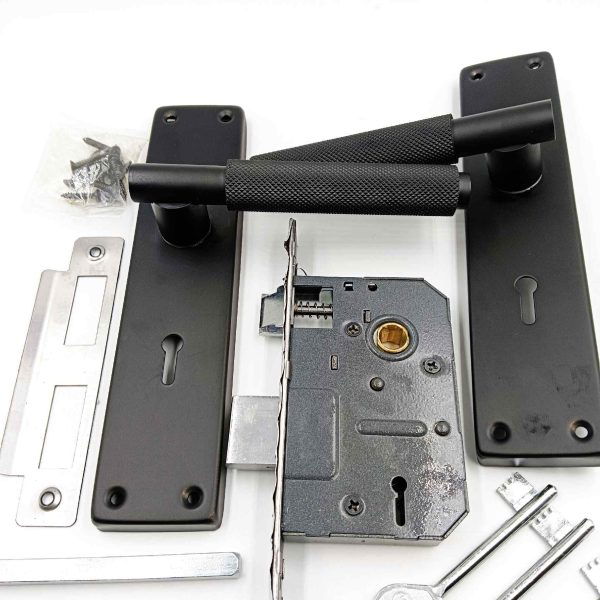 Mortise lock Black matt finish 8inch square model