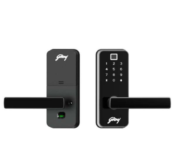 Godrej Digital mortise door lock CATUS TOUCH PRO 3 years warrenty 4205-black finish access by fingerprint,pin code,key,password