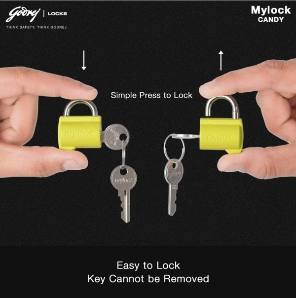 Godrej luggage lock 6666 mylock candy bag lock small 2 keys 1 year warrenty