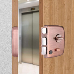 Godrej maindoor lock 3557 centaur for double doors 15 years warranty with copper(rosegold) finish