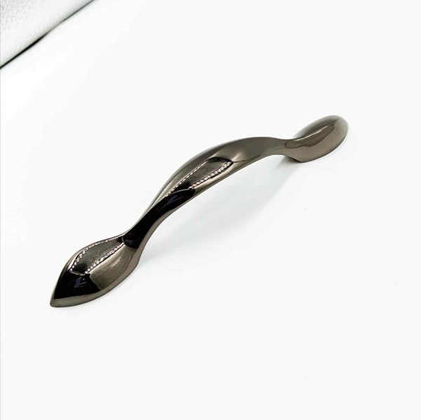 Drawer wardrobe cabinet handle black glossy finish 6",10",12",14" zinc 214