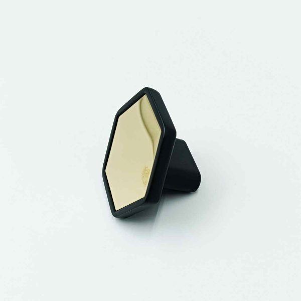 Drawer cabinet knob hexagon 234 pvd gold black 50mm (2") best quality