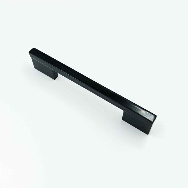 Drawer wardrobe cupboard handle black glossy 6",8",12",18",24" square handle slim 3528