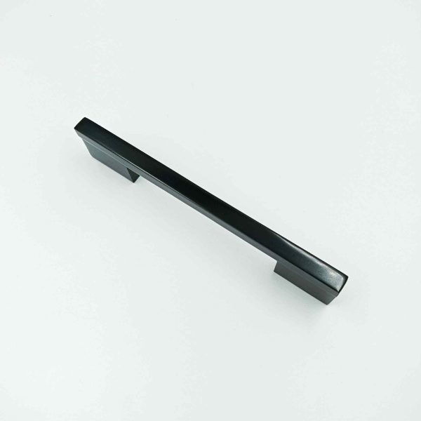 Drawer wardrobe cupboard handle black glossy 6",8",12",18",24" square handle slim 3528