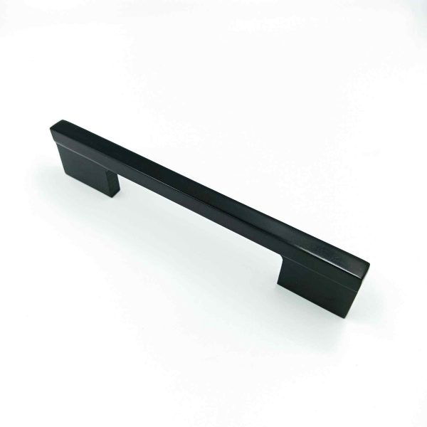 Drawer wardrobe cupboard handle black glossy 6",8",12",18",24" square handle slim 3528