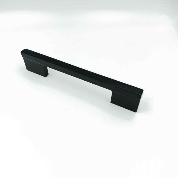 Drawer wardrobe cupboard handle black glossy 6",8",12",18",24" square handle slim 3528