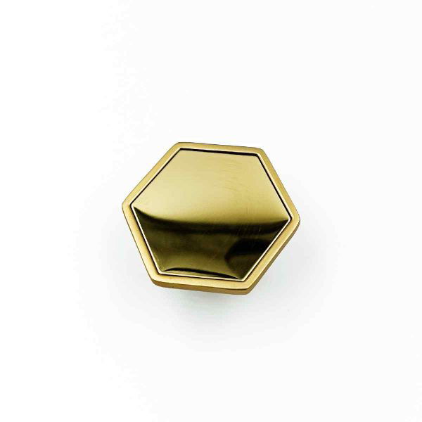 Drawer cabinet knob hexagon 234 pvd gold 50mm (2") best quality