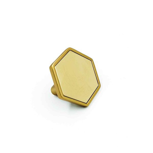 Drawer cabinet knob hexagon 234 pvd gold 50mm (2") best quality