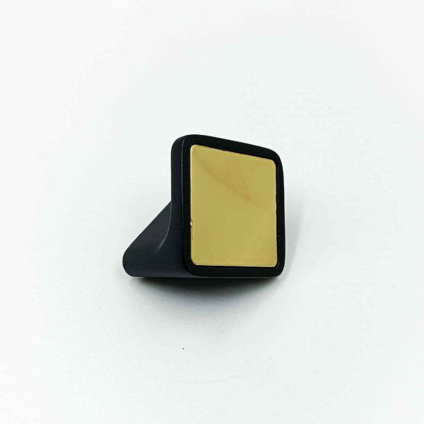 Drawer cabinet knob square 235 pvd gold/black 25mm (1") best quality