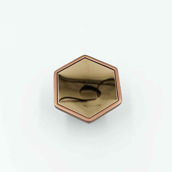 Drawer cabinet knob hexagon 234 pvd Rosegold 50mm (2") best quality