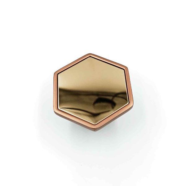 Drawer cabinet knob hexagon 234 pvd Rosegold 50mm (2") best quality