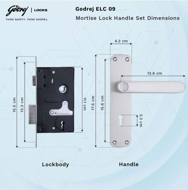 Godrej mortise lock grey 7inch 6325 ELC09SS