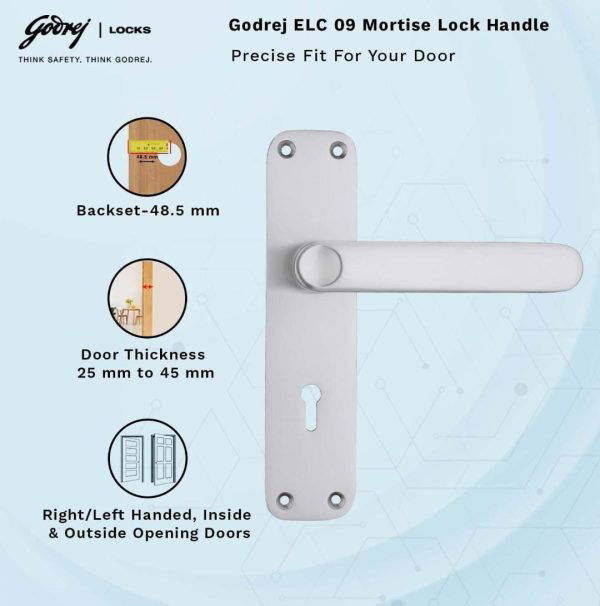 Godrej mortise lock grey 7inch 6325 ELC09SS