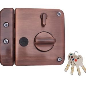Godrej maindoor lock 6030 ultra XL+ tribolt 1ck deadbolt Antique copper finish for Inside/Outside Opening Door & Left/Right Handed Doors I 4 Keys 5 years warrenty free installation