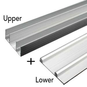 Double track sliding wardrobe door double taklu track top and bottom doom track 6ft,8ft,12ft