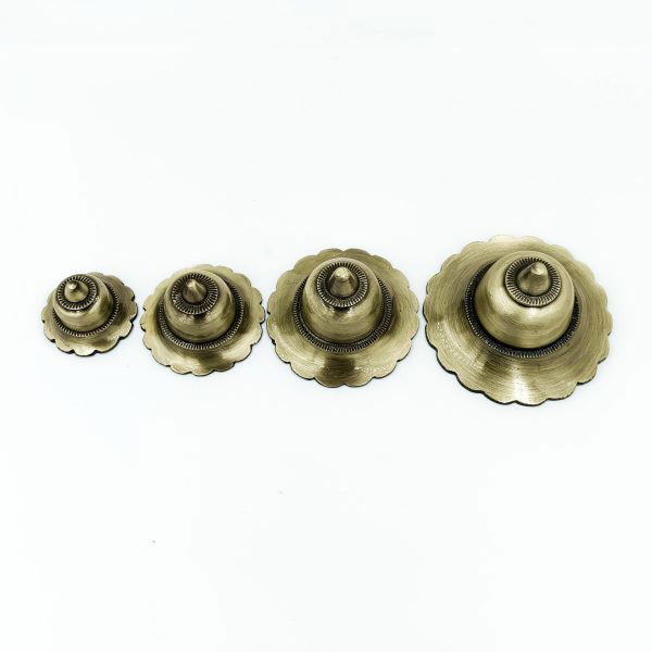 Brass antique flower doom 1.5",2",2.5",3" round for maindoor decorating