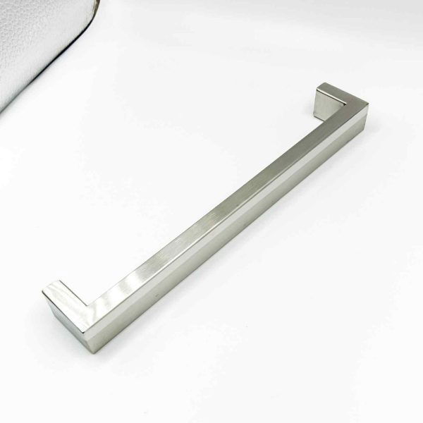 Drawer wardrobe handle steel matt with c.p finish 113  4",6",8",10",12",18",24"