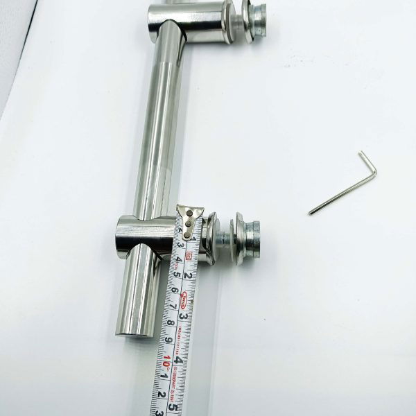 Glass door handle H type 25mm diameter adjustable (8"-12") s.s glossy finish 10"