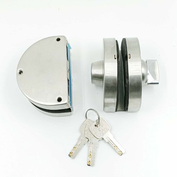 Glass door lock double glass to glass 12mm glass key and knob