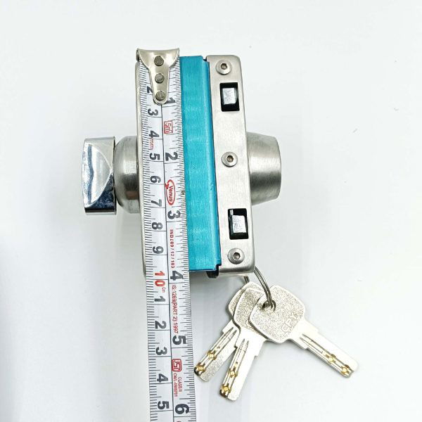 Glass door lock double glass to glass 12mm glass key and knob