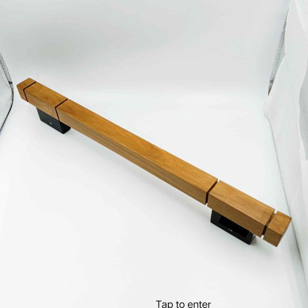 Maindoor handle wooden square 12",16" teakwood finish 5128