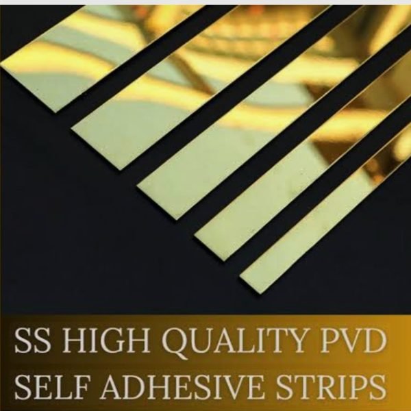Self adhevise PVD Gold flat strips 10mm,20mm,25mm,30mm,50mm width