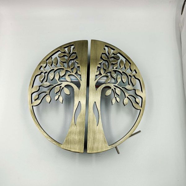 Maindoor handle antique half round double door Tree model 200mm