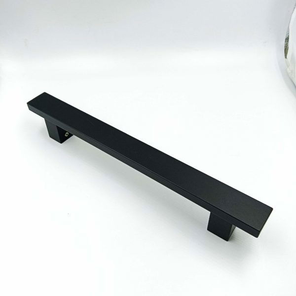 Maindoor handle Black square plain 12",16",22",26" NH-1019 25mm width matt black