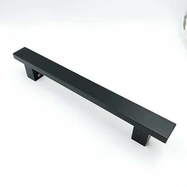 Maindoor handle Black square plain 12",16",22",26" NH-1019 25mm width matt black