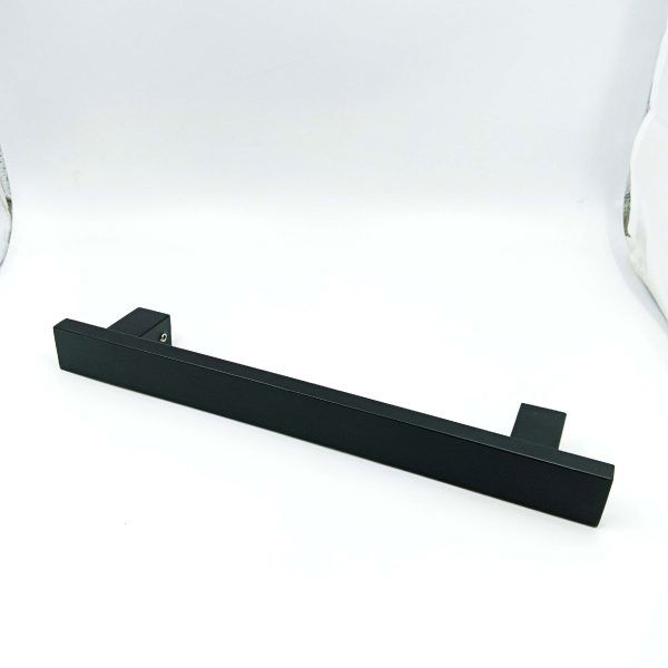 Maindoor handle Black square plain 12",16",22",26" NH-1019 25mm width matt black