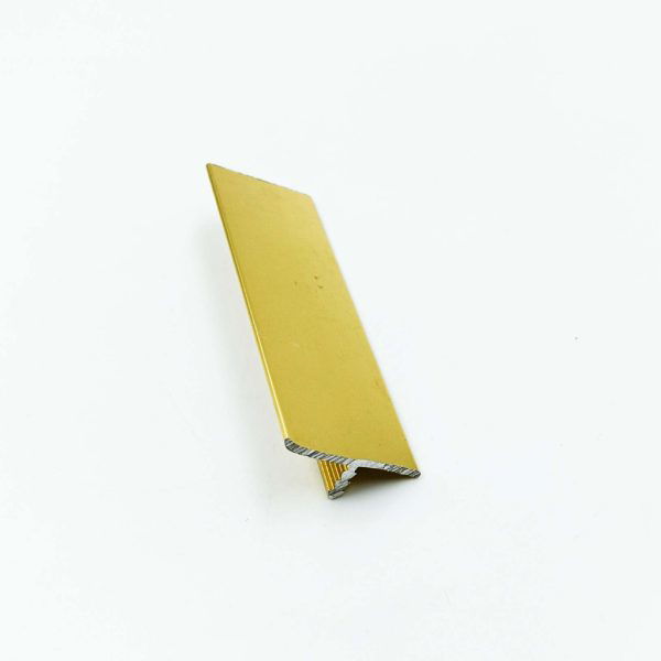 Aluminium T patti Gold finish 6mm,8mm,12mm ,22mm width (10ft length)