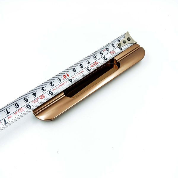 Sliding wardrobe concealed handle rosegold slim H-186 6",8",10",12",18",24"