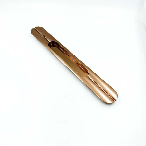 Sliding wardrobe concealed handle rosegold slim H-186 6",8",10",12",18",24"