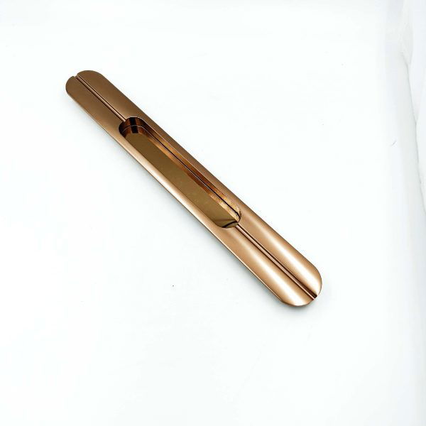 Sliding wardrobe concealed handle rosegold slim H-186 6",8",10",12",18",24"