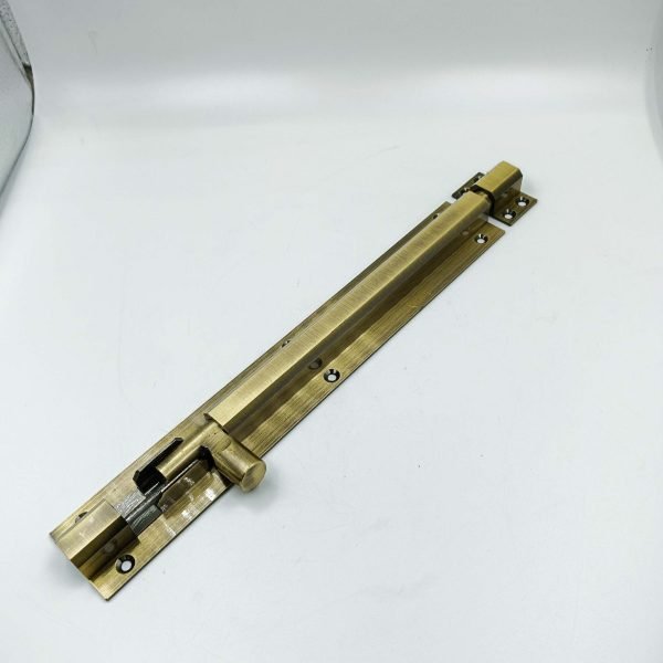 Brass antique Hex towerbolt heavy for maindoor 4",6",8",10",12",18",24" 12mm rod