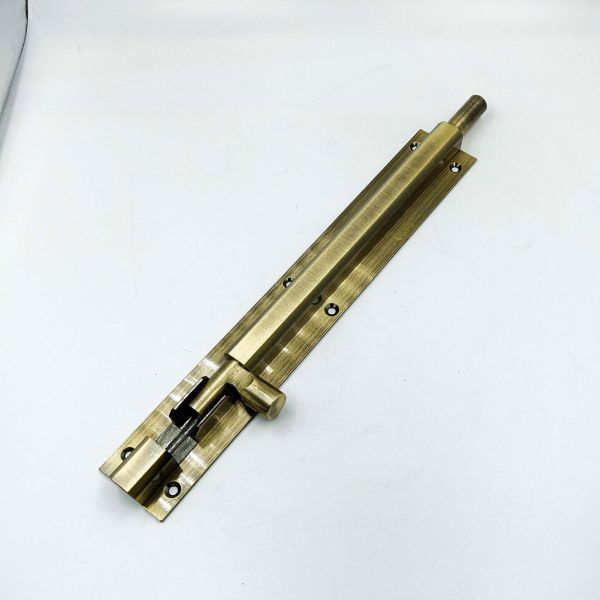 Brass antique Hex towerbolt heavy for maindoor 4",6",8",10",12",18",24" 12mm rod