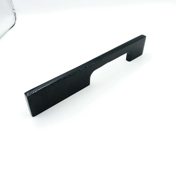 Drawer wardrobe handle C4009 pvd black glossy finish 8",10",12",18",24",36" heavy weight solid (stainless steel)